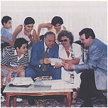 T.Sinyavskaya and M.Magomaev with G.Aliev's family